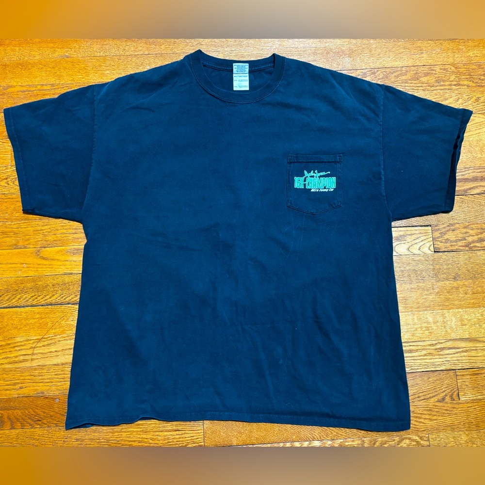 2014 John Force 16X Champion Nitro Funny Car Front Pocket Tee w/Signature (2XL)